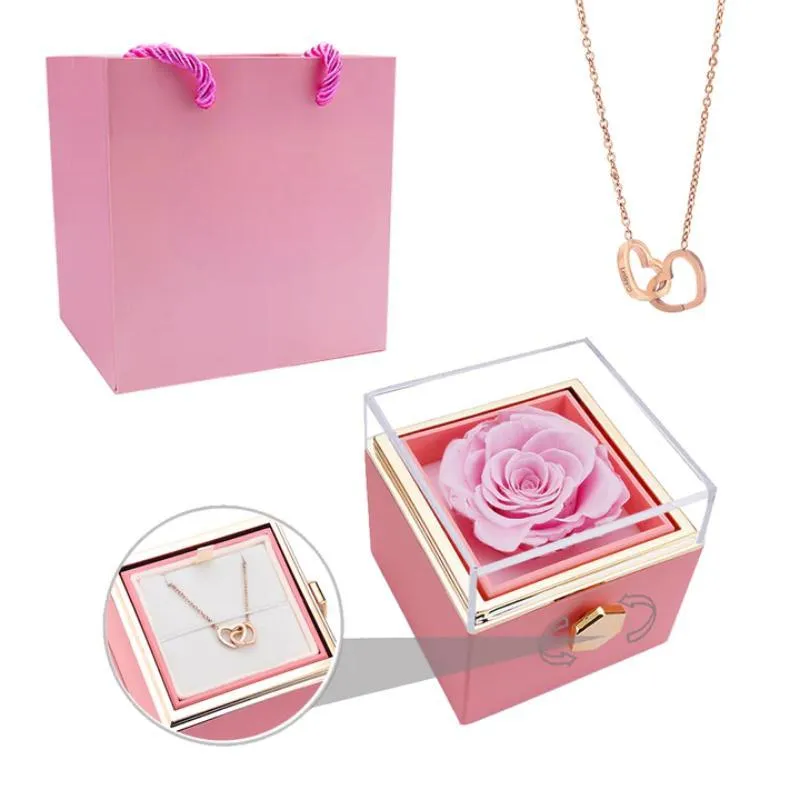 Personalized Eternal Necklace Rose Box