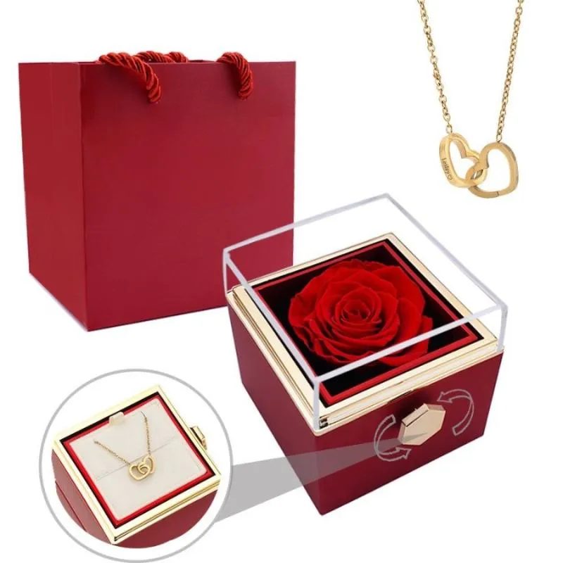 Personalized Eternal Necklace Rose Box