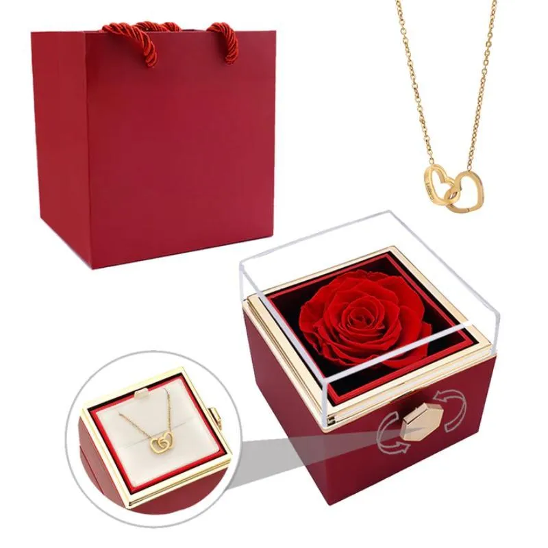 Personalized Eternal Necklace Rose Box