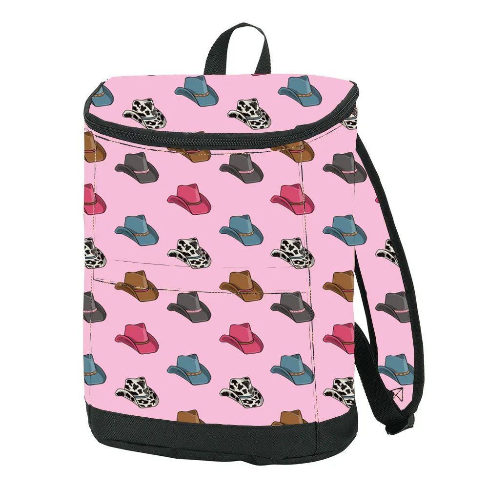 Pink Cowboy Hat Backpack Cooler