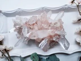 Pink Samadhi Quartz Cluster