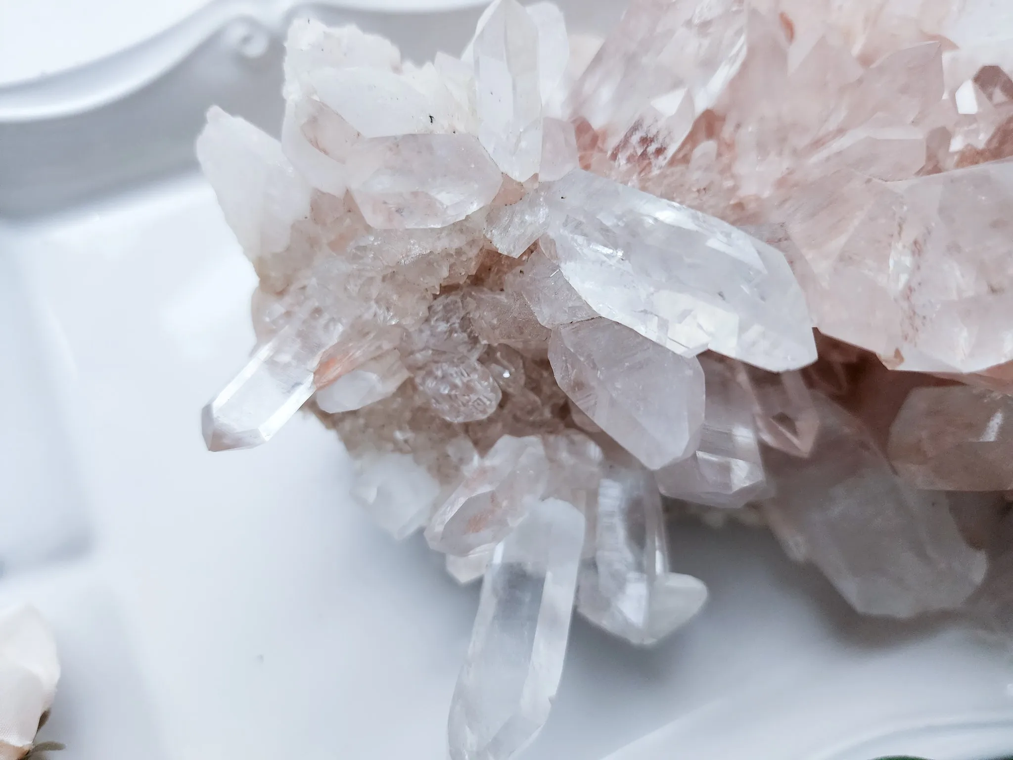 Pink Samadhi Quartz Cluster