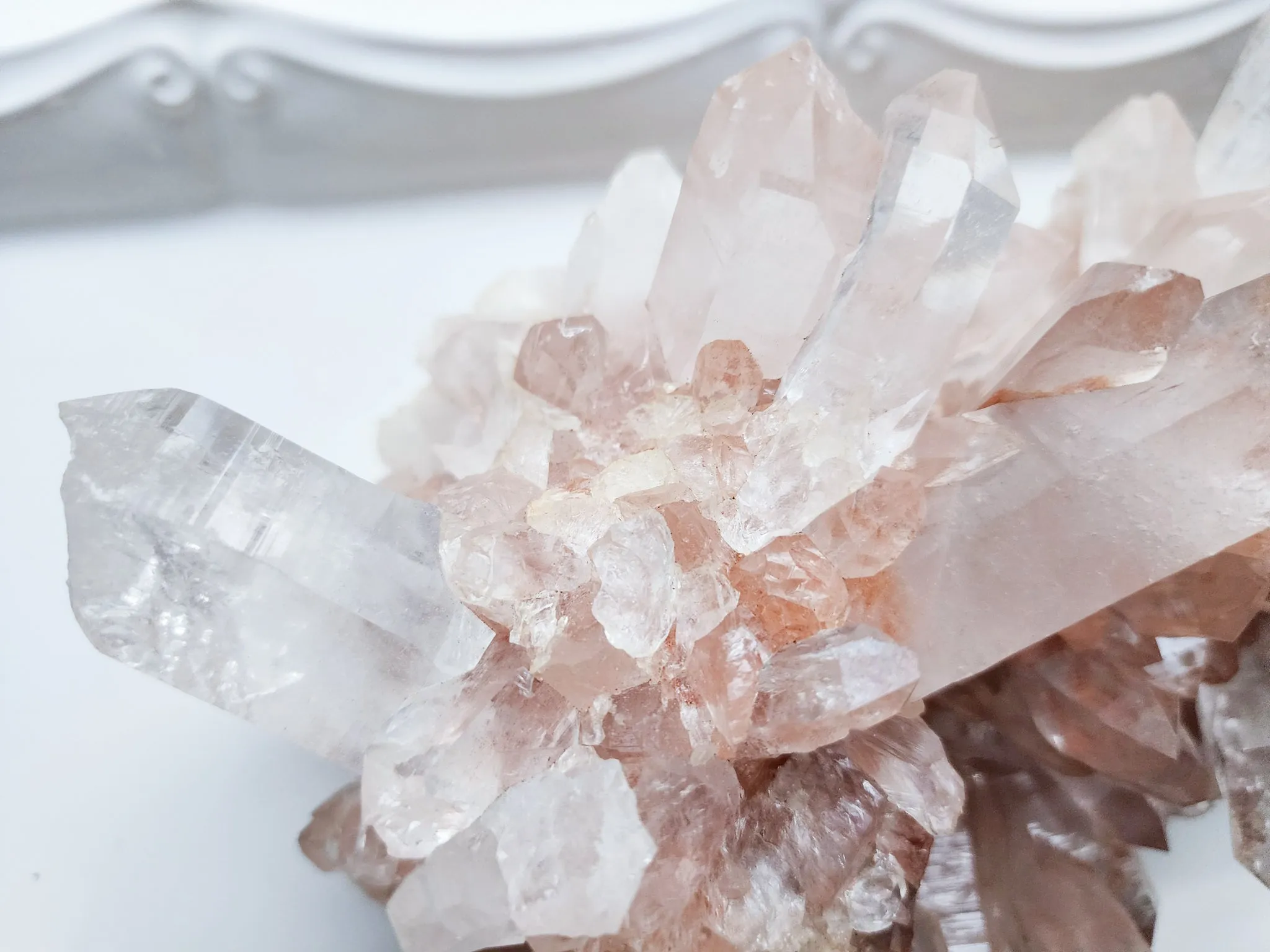 Pink Samadhi Quartz Cluster