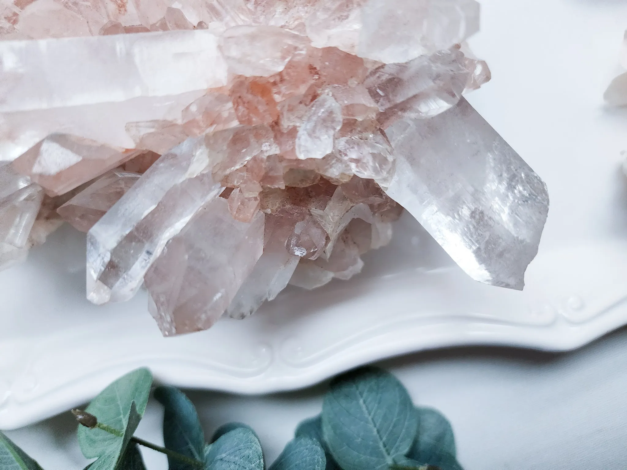 Pink Samadhi Quartz Cluster