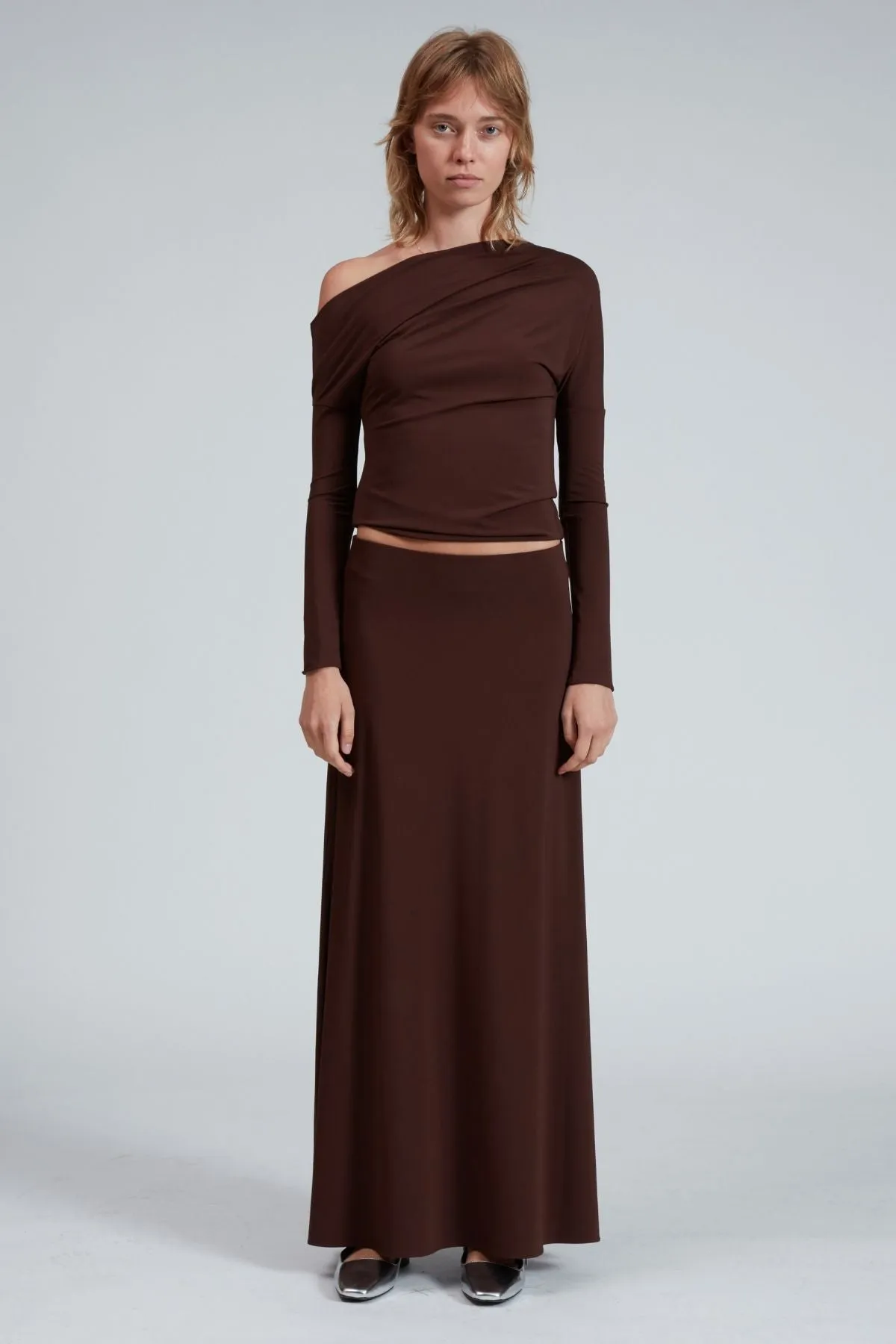 Rag & Bone Anya Maxi Skirt - Chocolate