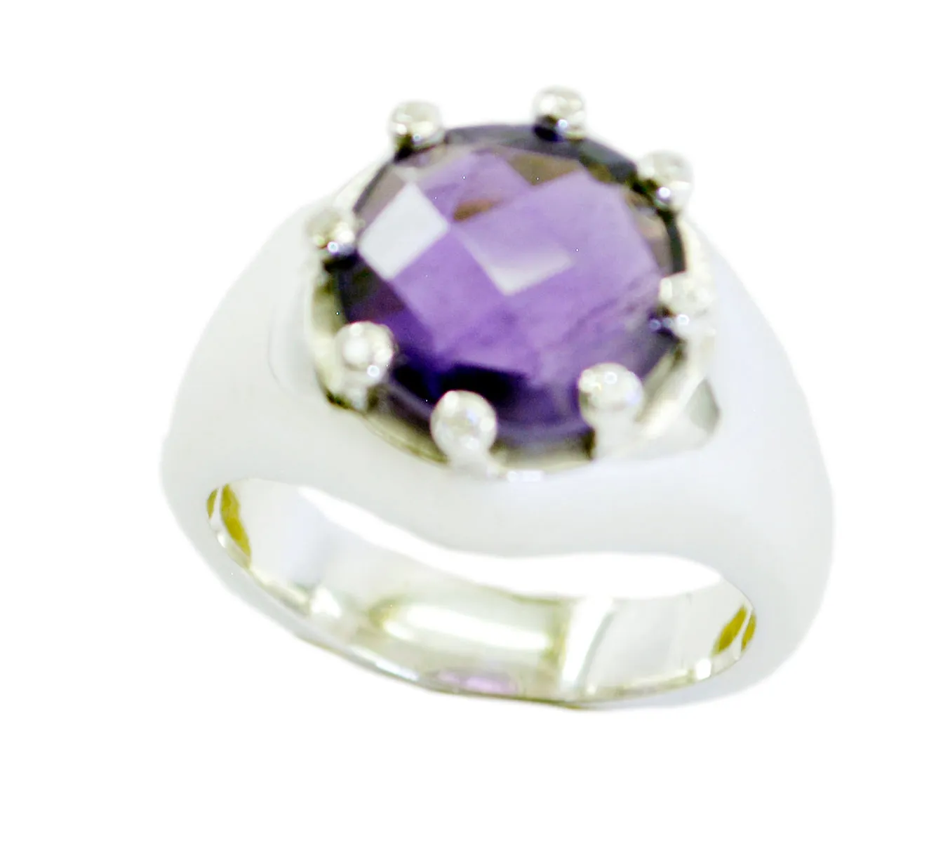 Riyo Cunning Stone Amethyst 925 Sterling Silver Ring Fine Seller