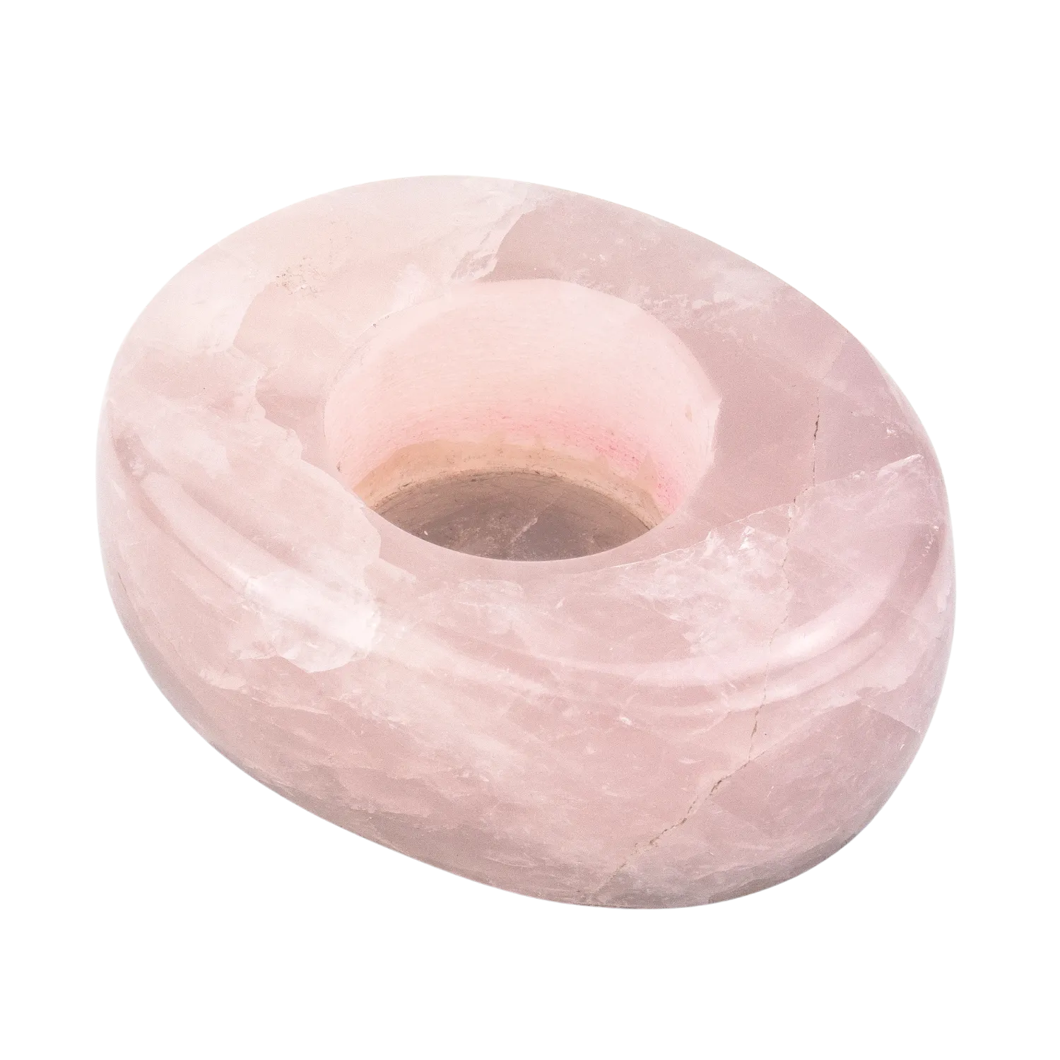 Rose Quartz Candle Holder