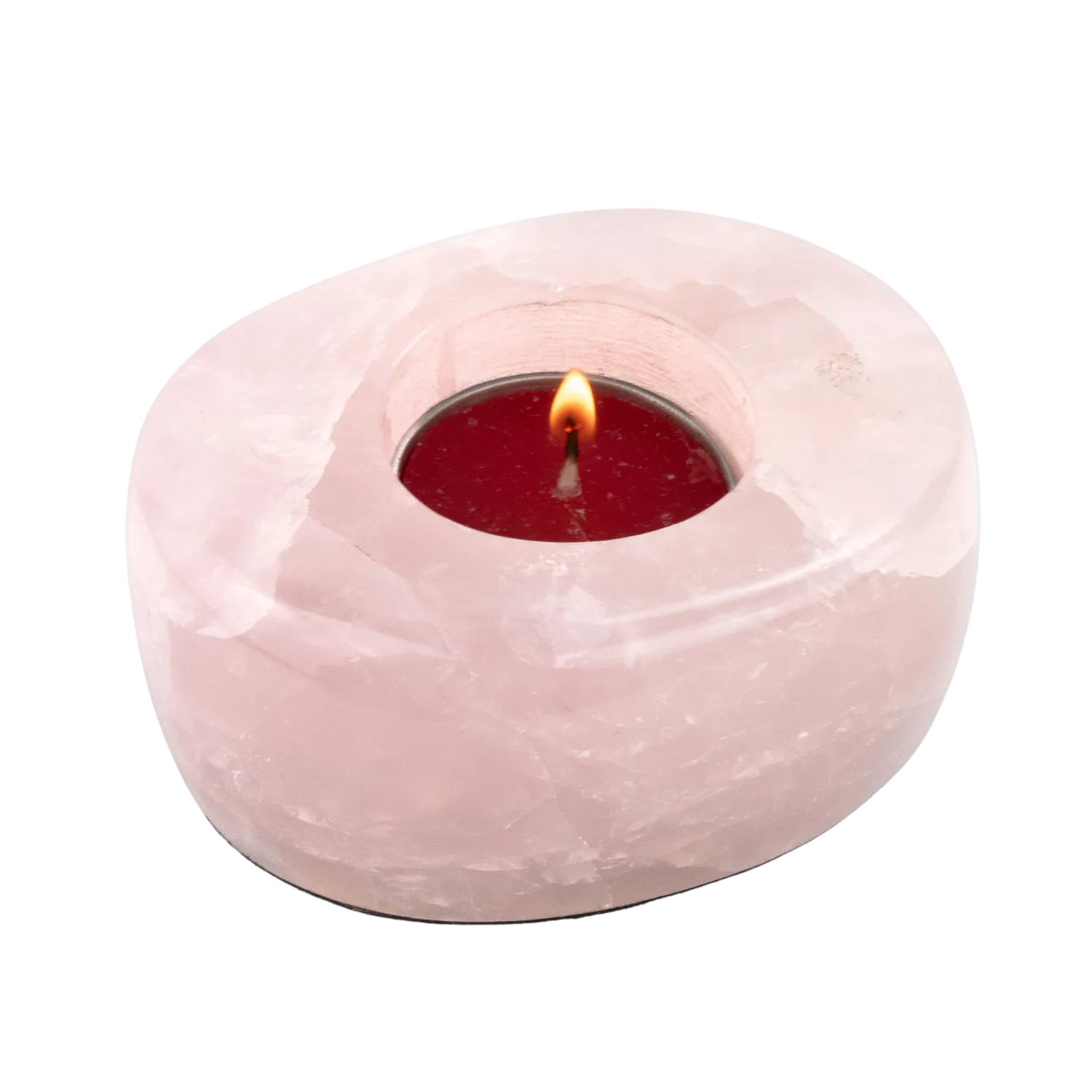 Rose Quartz Candle Holder