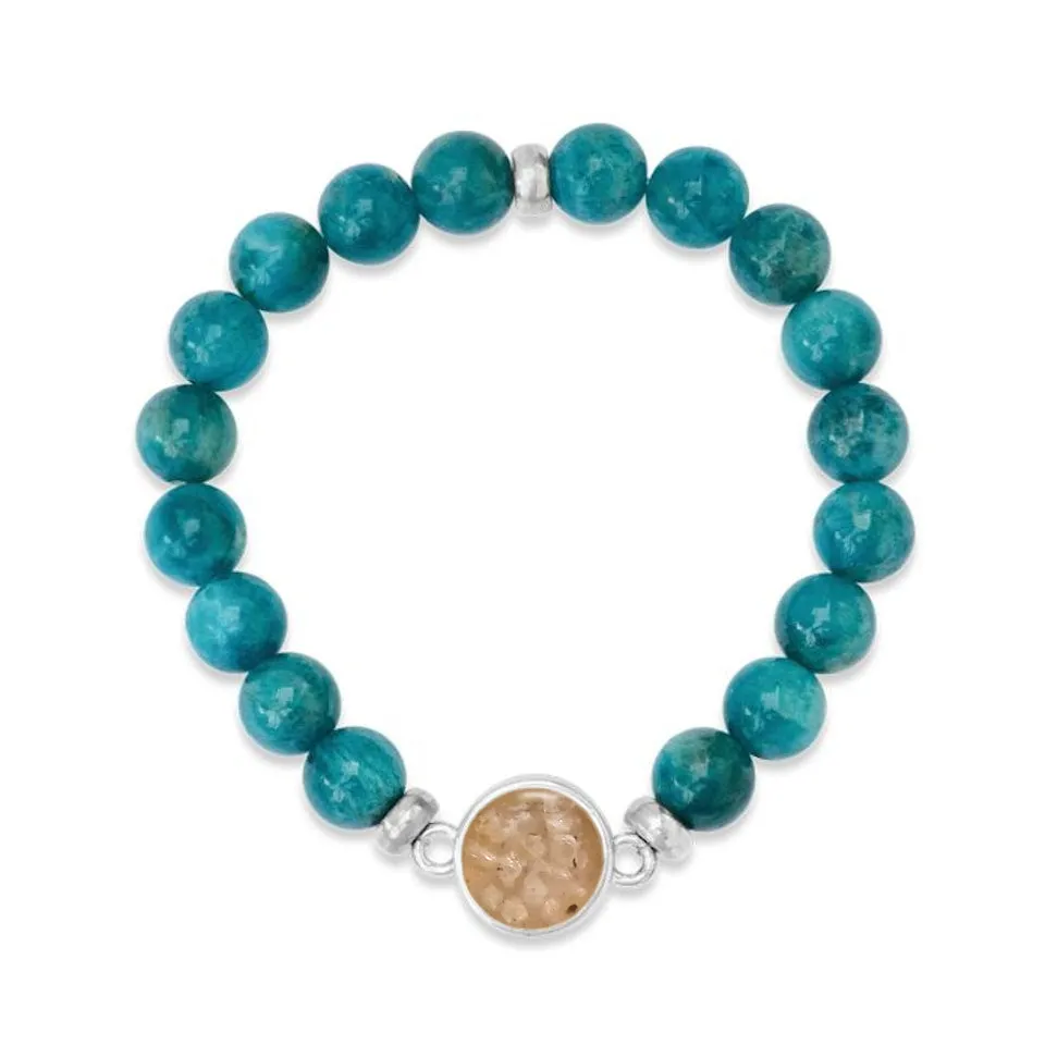 Round Beaded Bracelet - Apatite