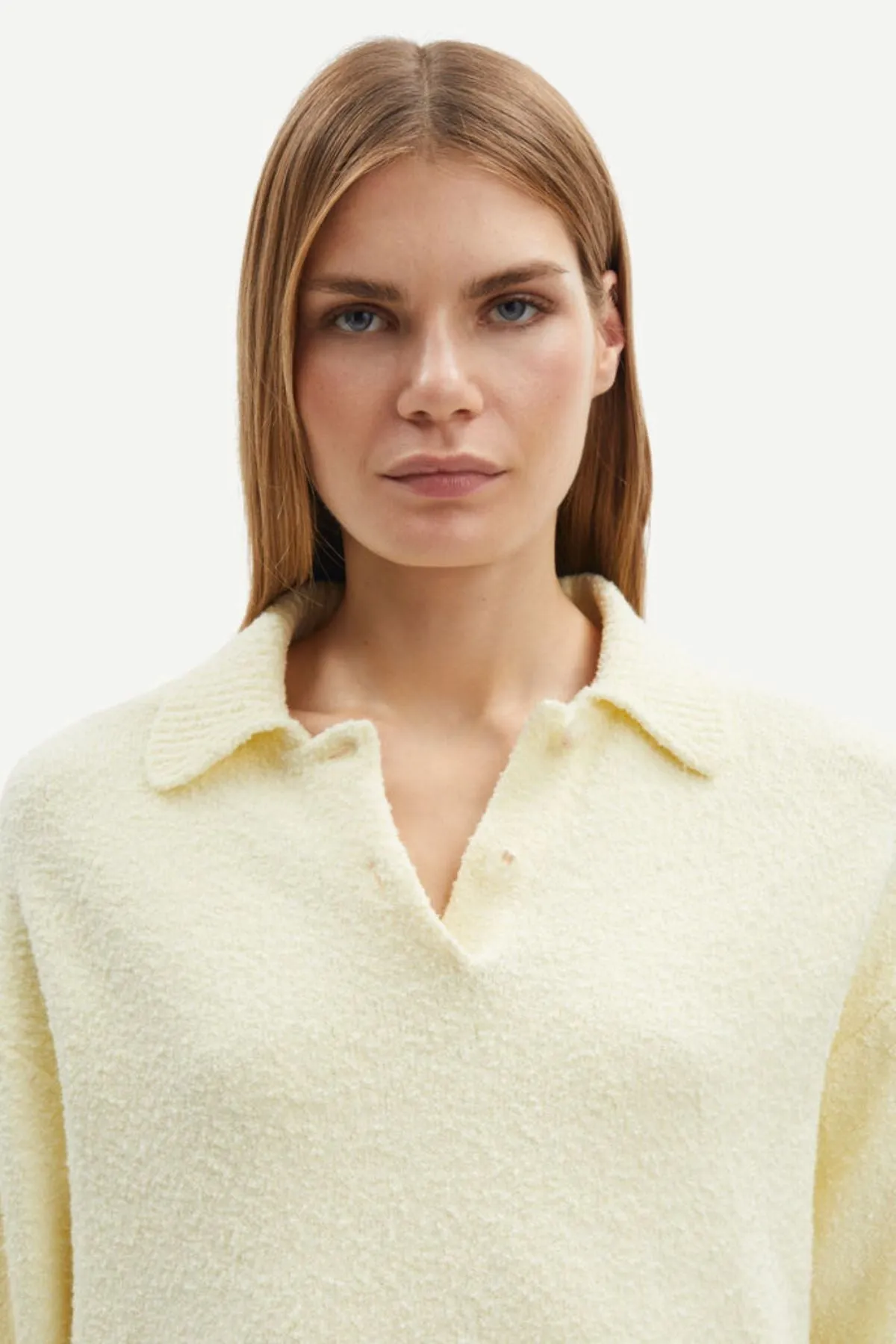 Samse Samse Saagathe Polo Knit - Pear Sorbet