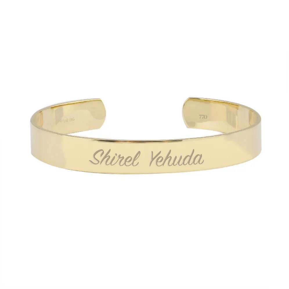 Solid Personalized Cuff Bangle