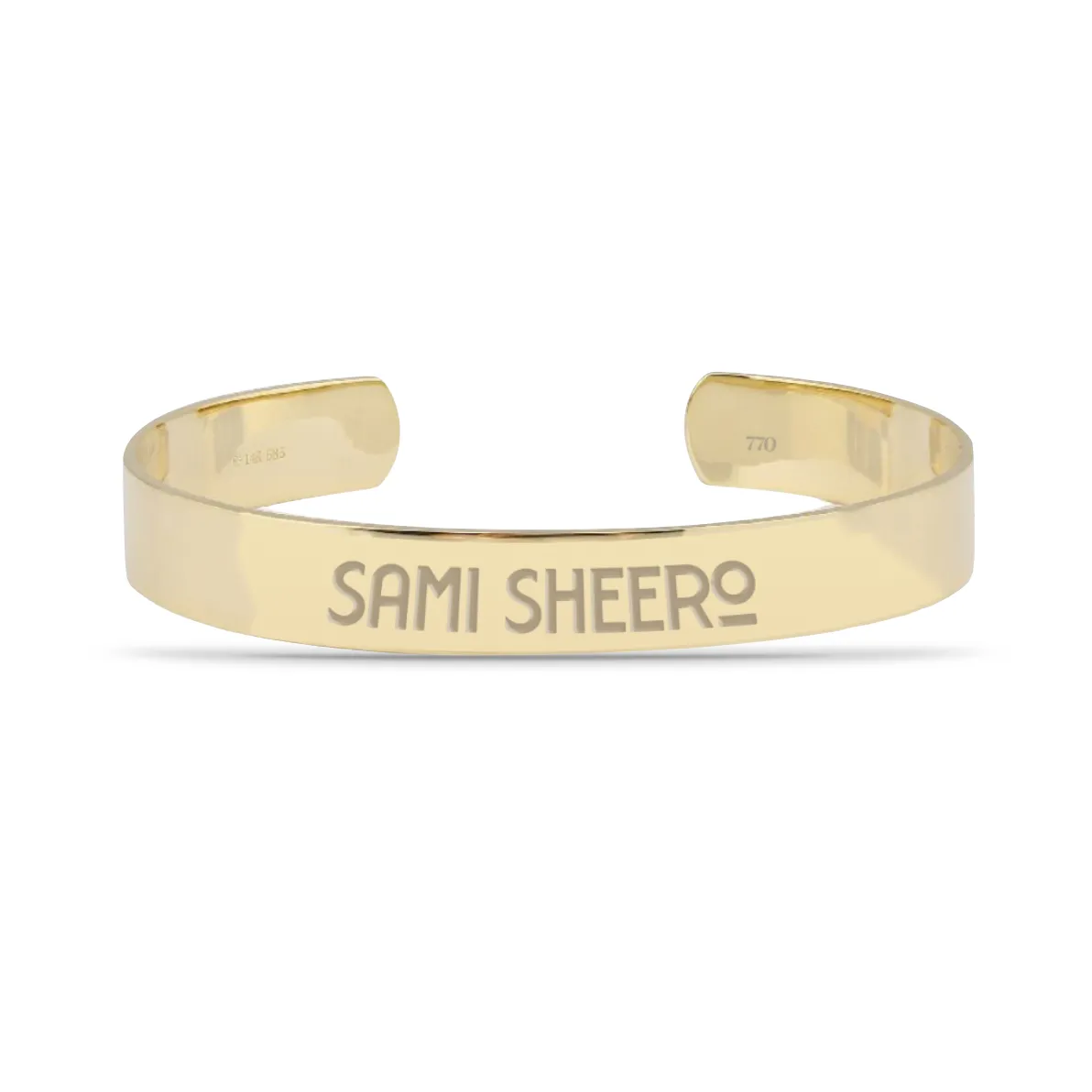 Solid Personalized Cuff Bangle