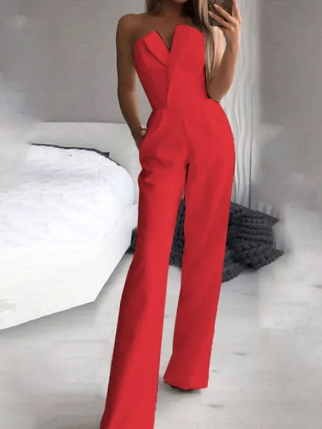 Stylish Embroidered High Waist Jumpsuit for Women's Wedding Outfit