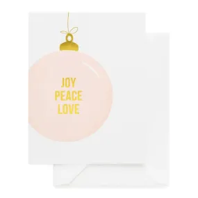 SUGAR PAPER | Joy Peace Love Ornament Card