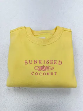 Sunkissedcoconut Yellow Embroider Sweatshirt