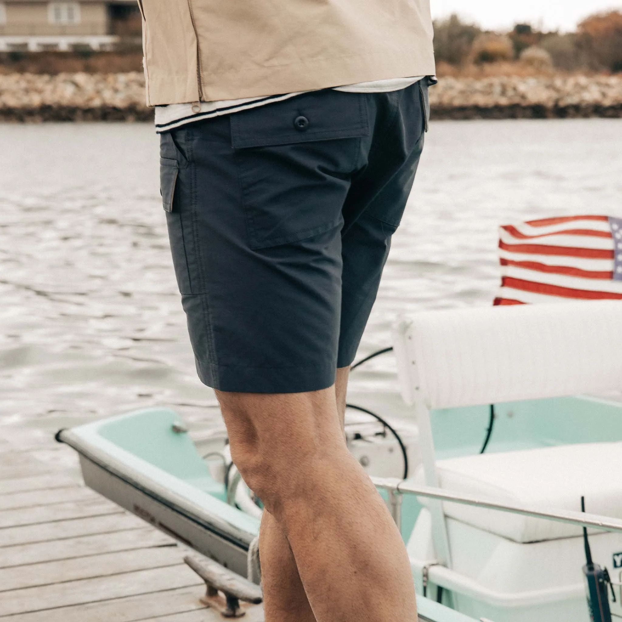 The Trail Cargo Short in Faded Navy 60/40