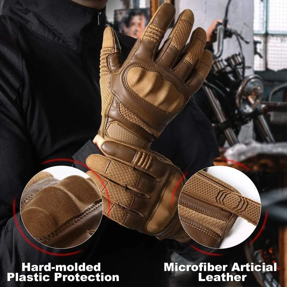 Touchscreen Tactical Gloves PU Leather Full Finger Glove SWAT Airsoft Combat Army Military Paintball Shooting Gear Women Men