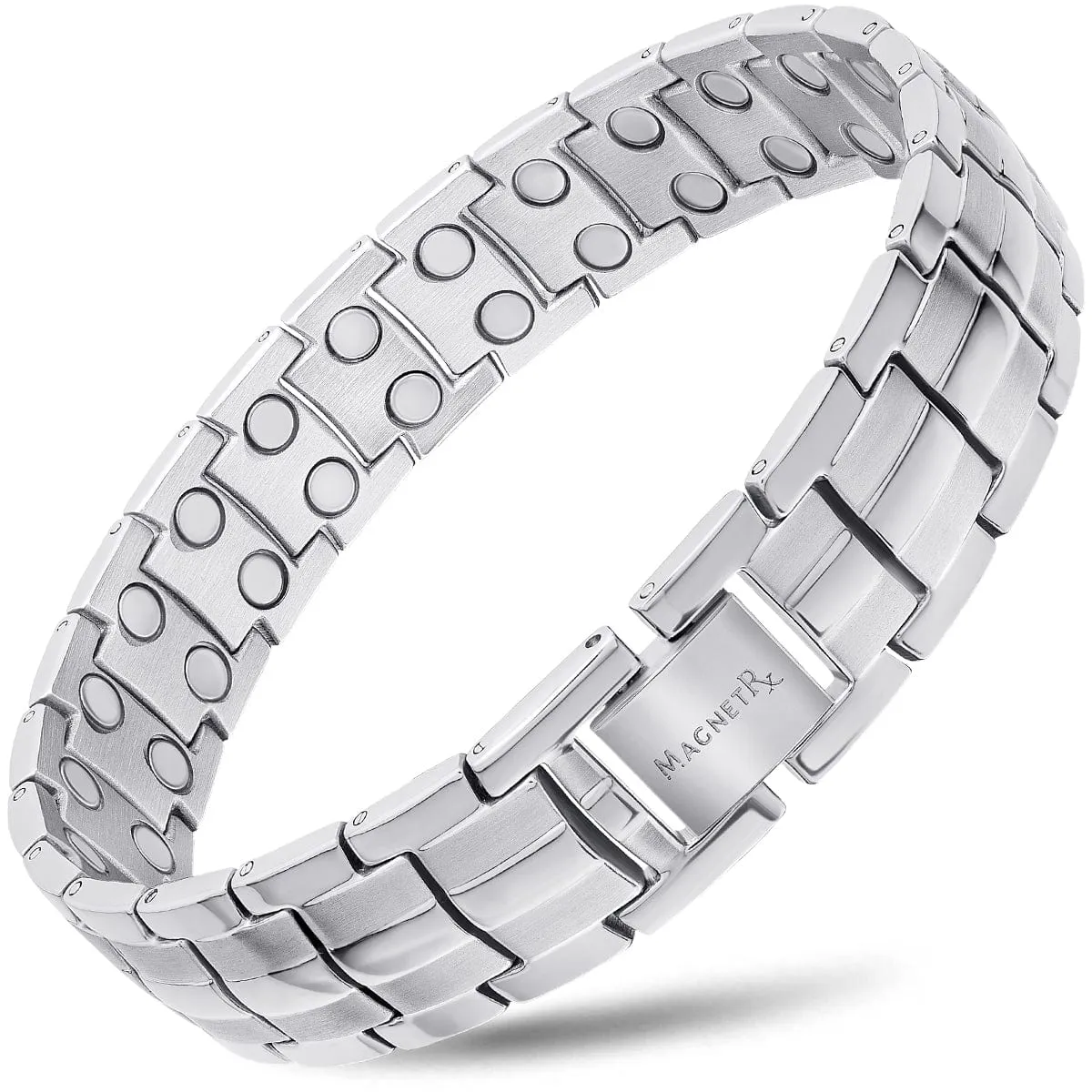 Ultra Strength Magnetic Therapy Bracelet Silver Classic