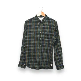 Universal Works Daybrook Shirt 29151 Ikat Twill Check green