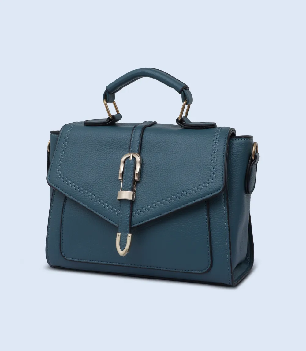 WB2760-BLUE-Women Boxy Bag