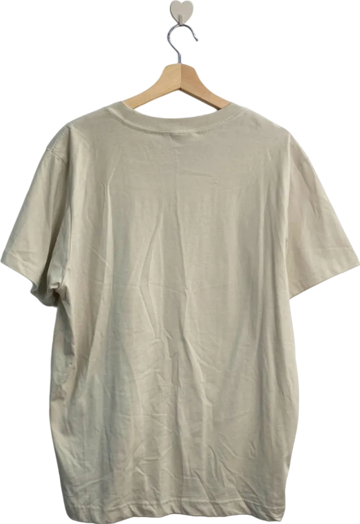 Weekday Beige World Tour T-Shirt UK M