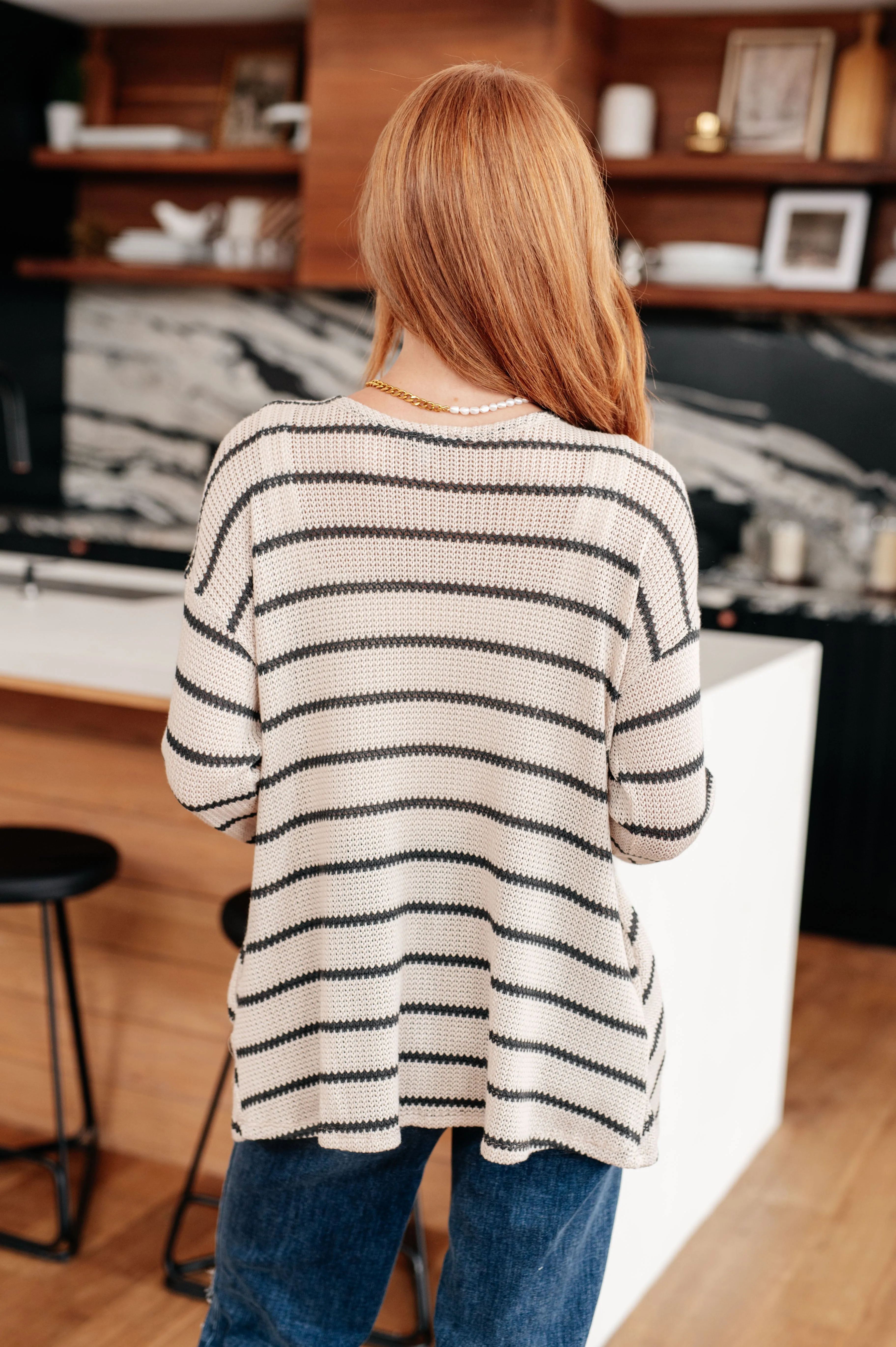 Weekend Adventure Striped Longline Cardigan - 3/14