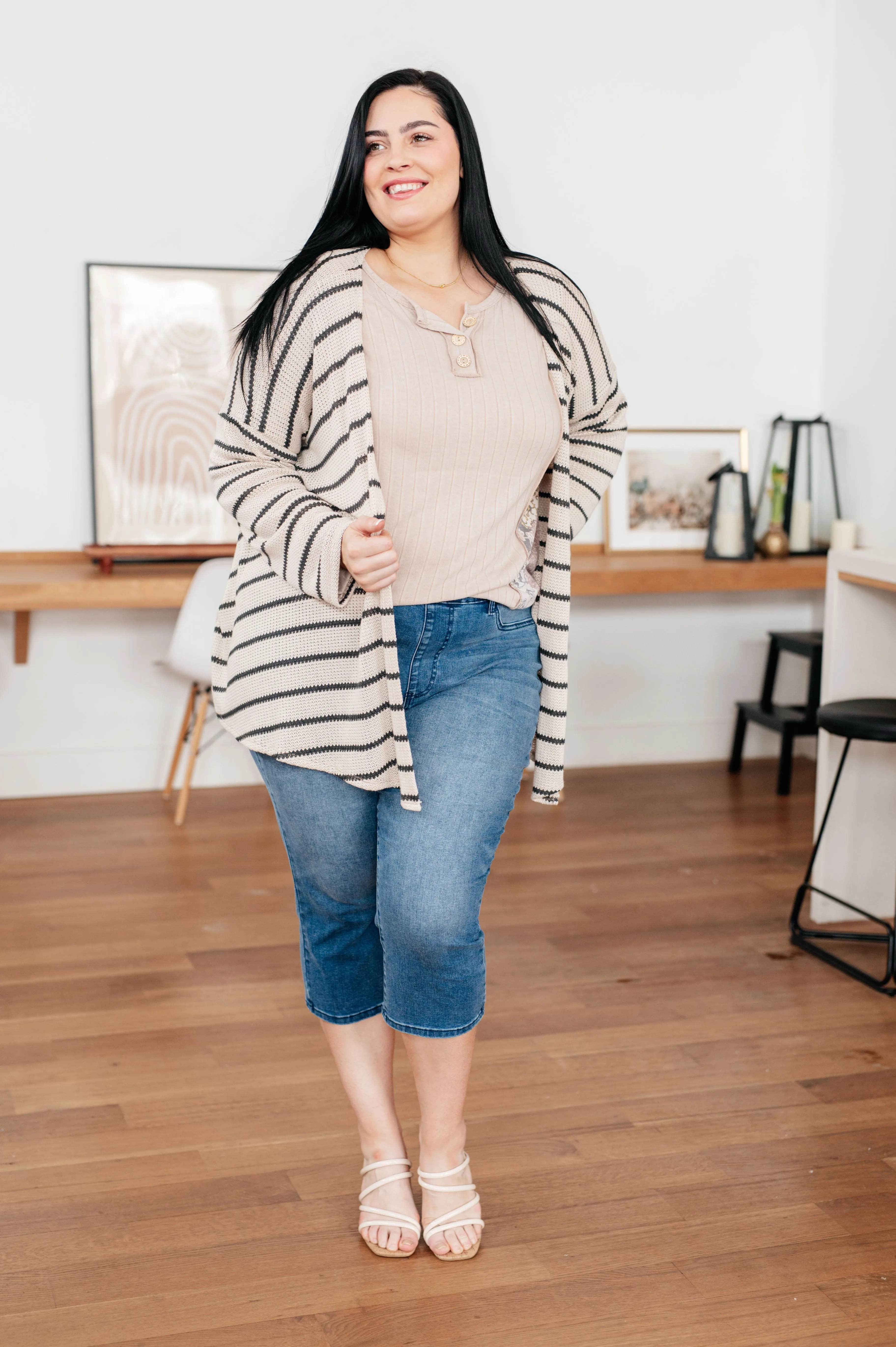 Weekend Adventure Striped Longline Cardigan - 3/14