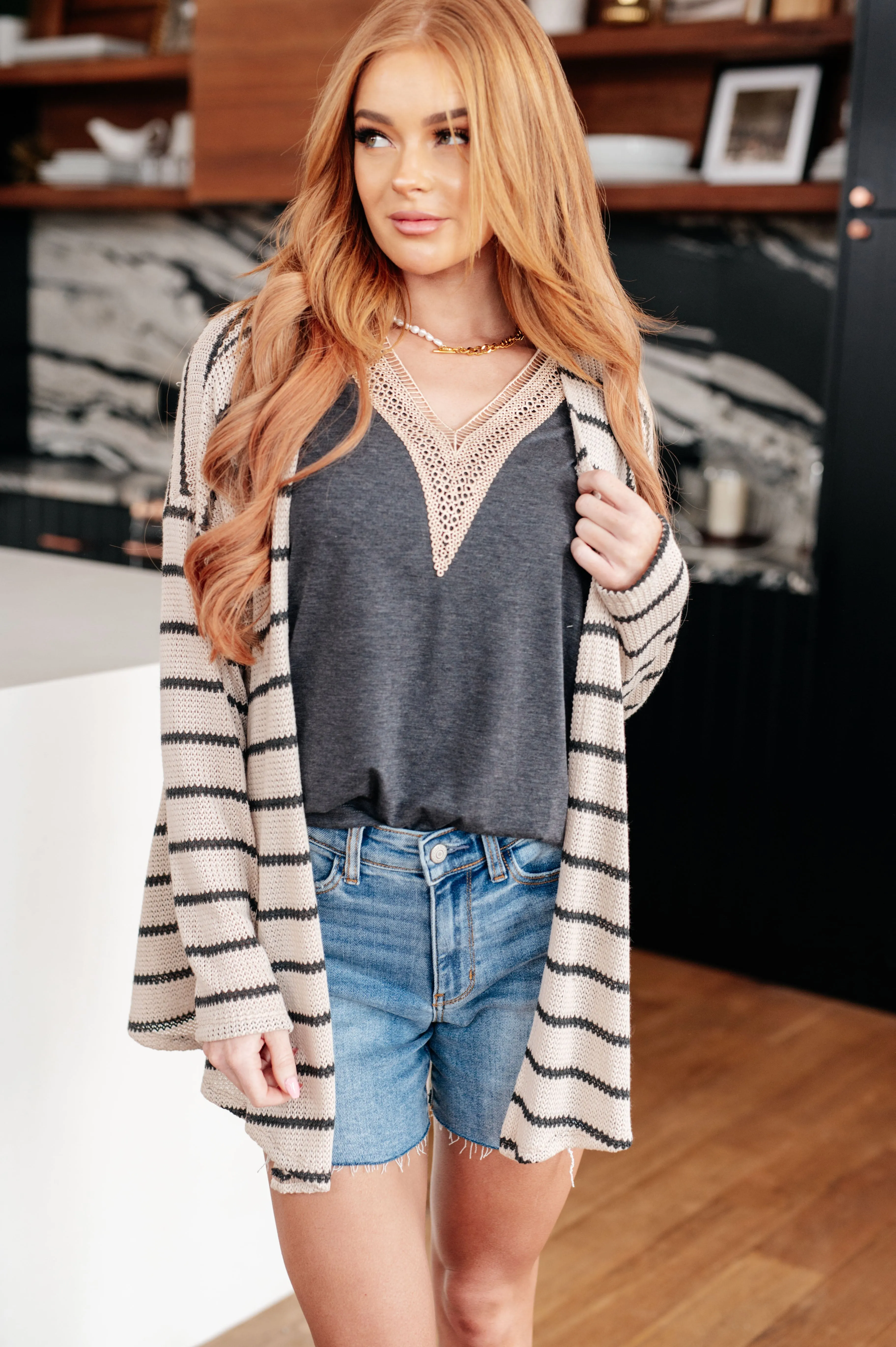 Weekend Adventure Striped Longline Cardigan - 3/14