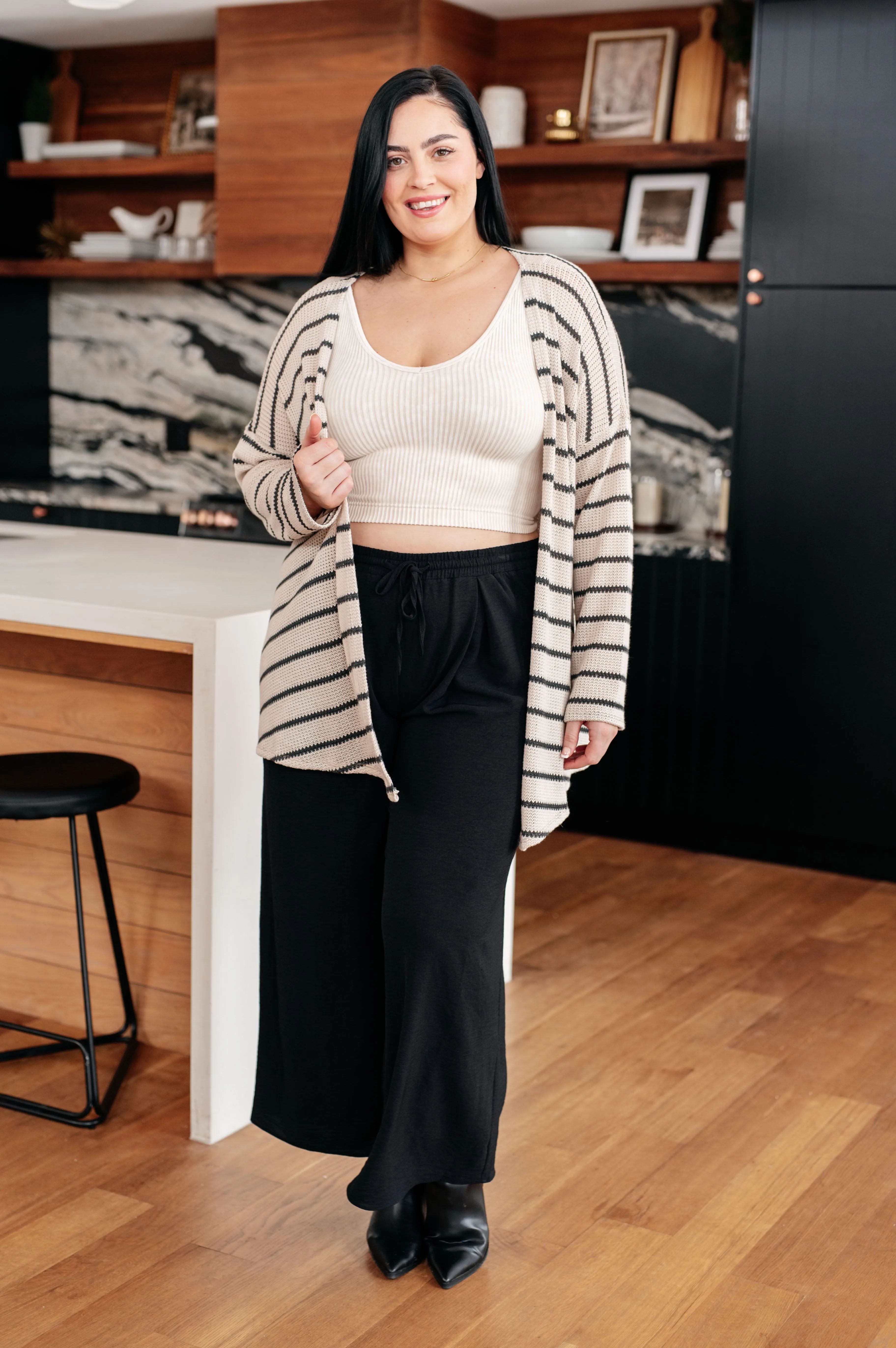 Weekend Adventure Striped Longline Cardigan - 3/14