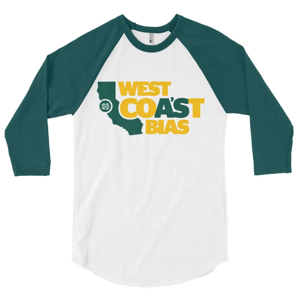 West Coast Bias - 3/4 sleeve raglan shirt