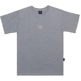 West NYC Embroidered Logo Tee Shirt Grey