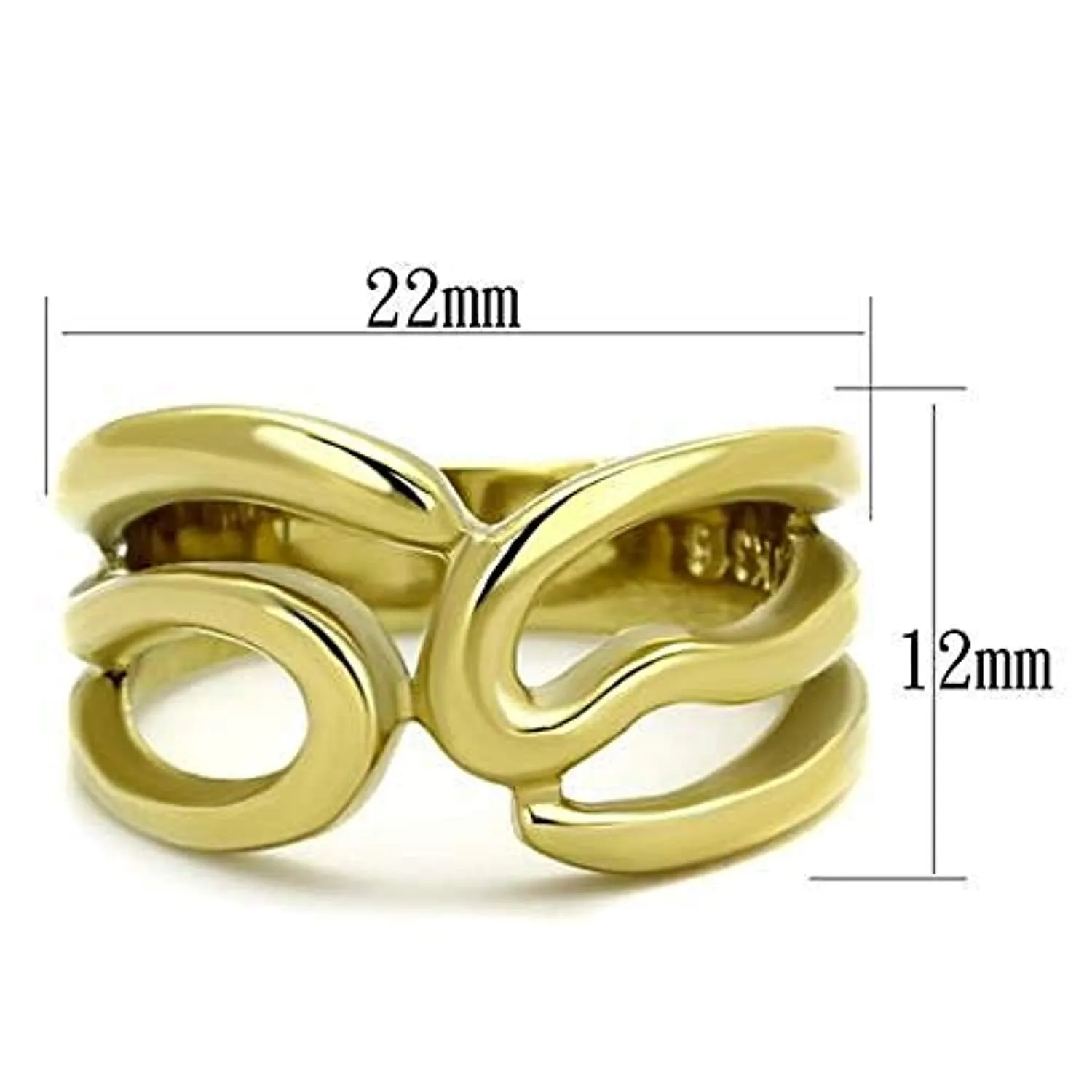 WildKlass Stainless Steel Ring IP Gold Women